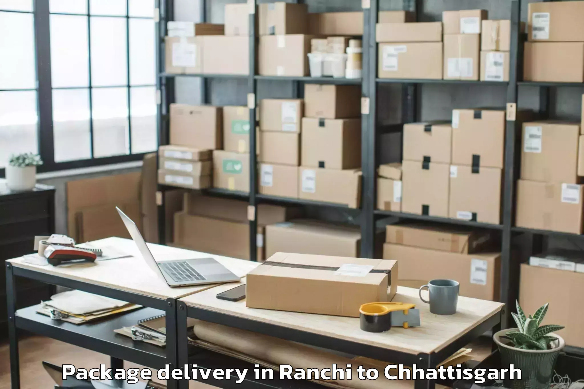 Easy Ranchi to Icfai University Raipur Durg Package Delivery Booking